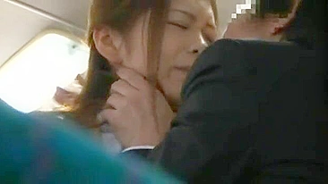 Japanese Coed Schoolgirls Groped and Fucked in Bus