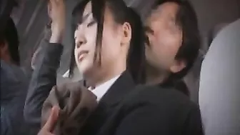 Schoolgirl Groped & Facial in Subway by Chikan, Sex, Masturbation, Gangbang