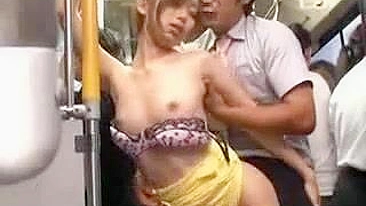Young Shy Girl Groped on Train, Cumshot and Creampie