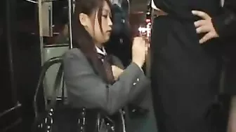 Schoolgirl Gives Blowjob to Stranger in Bus