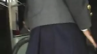 Schoolgirl Gives Blowjob to Stranger in Bus