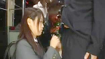 Schoolgirl Gives Blowjob to Stranger in Bus