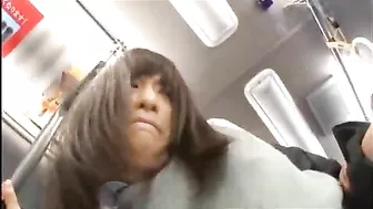 Coed Teen in Blue Panties Groped and Fucked on Bus