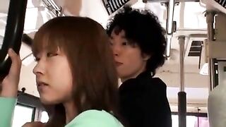 Japanese MILFs Get Horny on Bus