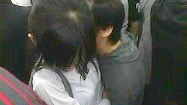 Teen Gets Groped and Fucked in Crowded Train, Public Sex Acts with Asian