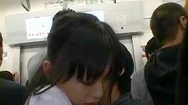 Teen Gets Groped and Fucked in Crowded Train, Public Sex Acts with Asian