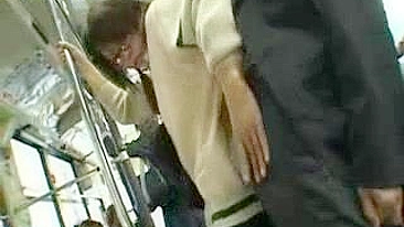 Japanese Schoolgirl in Bus Gets Naughty