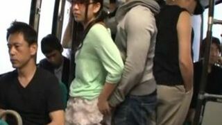 Japanese Teen Gangbanged in Bus