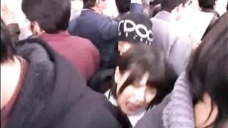 Japanese Teen Schoolgirl in Short Skirt Gets Roughly Fucked on Bus