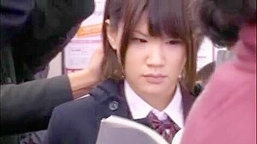 Japanese Teen Schoolgirl in Short Skirt Gets Roughly Fucked on Bus