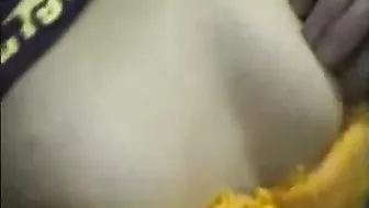 Girl's Tits Massaged While Sleeping on Train