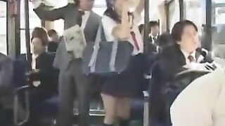 Japanese Schoolgirl Groped on Bus