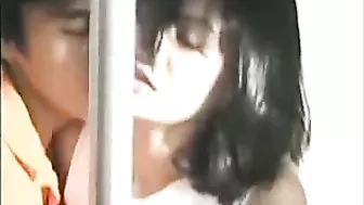 Public Fucking and Groping of Japanese Teen on Crowded Train