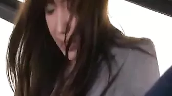 Japanese MILF Groped and Hard Fucked on Bus to Work
