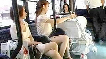 Mom Groped and Fucked by Strangers in Bus while Pushing Baby in Stroller