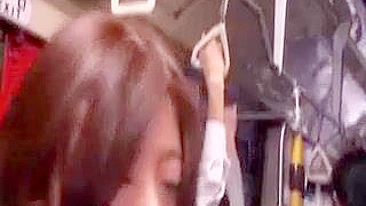 Cute Japanese Schoolgirl Gets Banged in Public on a Crowded Bus