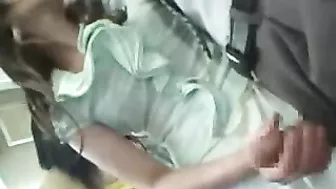 Japanese Young Mom Gets Fucked on Bus