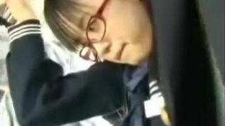 Japanese Schoolgirl Groped and Fucked in Bus