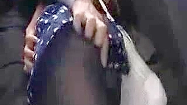 Strange Man Gropes Japanese Woman on Public Train in Pantyhose