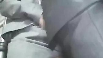 Japanese MILF Groped by Black Guy on Bus