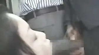 Japanese MILF Groped by Black Guy on Bus
