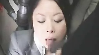 Japanese MILF Groped by Black Guy on Bus