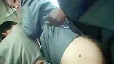 Japanese MILF Groped by Black Guy on Bus