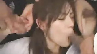 Japanese Teen Molested in Buss by Group of Maniacs
