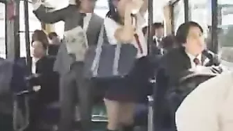 Japanese Teen Molested in Buss by Group of Maniacs
