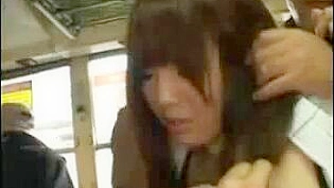 Japanese Girl's Big Boobs Groped and Fucked on Public Bus