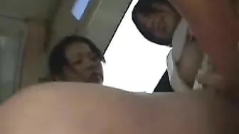 Mother and Daughter Groped and Fucked in Bus 1 - Japanese Porn Video