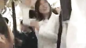 Mother and Daughter Groped and Fucked in Bus 1 - Japanese Porn Video