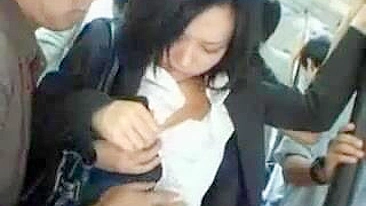 Grope on Japanese Business Woman in Bus