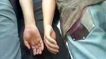 Grope on Japanese Business Woman in Bus