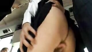 Teen Schoolgirl Groped and Gangbanged In Bus