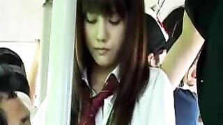 Teen Schoolgirl Groped and Gangbanged In Bus