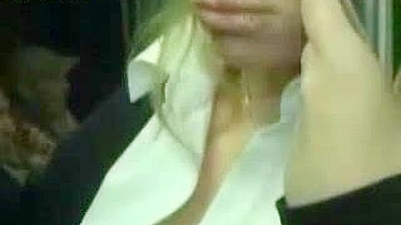 Public Bus Scene - Blonde MILF Groped and Violated in Europe
