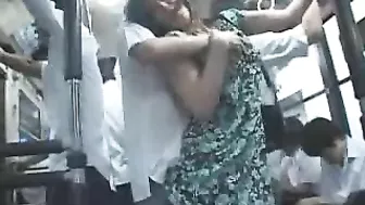 Japanese Boy Groped and Fucked by Milf in Bus