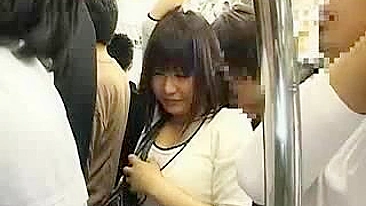 Young Lady Groped on Train by Amateur Asian MILF