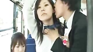 Japanese Woman Fucked in Buss by Strange Man