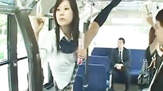 Japanese Woman Fucked in Buss by Strange Man