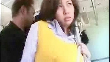 Mature Japanese Woman Groped on Public Transit