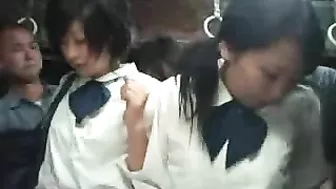 Japanese Schoolgirls Groped and Anal Violated in Bus