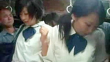 Japanese Schoolgirls Groped and Anal Violated in Bus