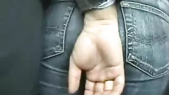 Grope In Bus - Brunette Sleeping While Being Groped on Public Transportation