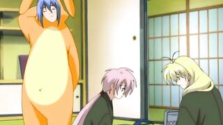 Hentai Couple Takes a Hot Bath in a Pool