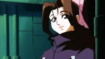 Big Busted Hentai Babe Surrounded By Huge Cocks