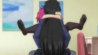 Futanari Fucks Girl on Bed in Hentai Cartoon Anime