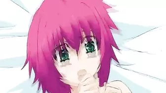 Futanari Fucks Girl on Bed in Hentai Cartoon Anime