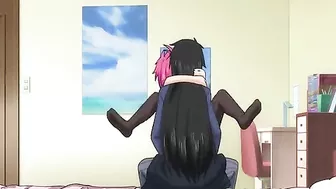 Futanari Fucks Girl on Bed in Hentai Cartoon Anime